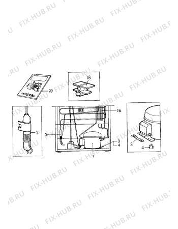 Взрыв-схема холодильника Electrolux EU3214C - Схема узла Cooling system 017